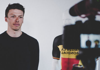 An image of a man standing in front of a camera, Self-Made Documentary. Vandercom Films