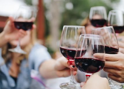 An image of glasses with wine