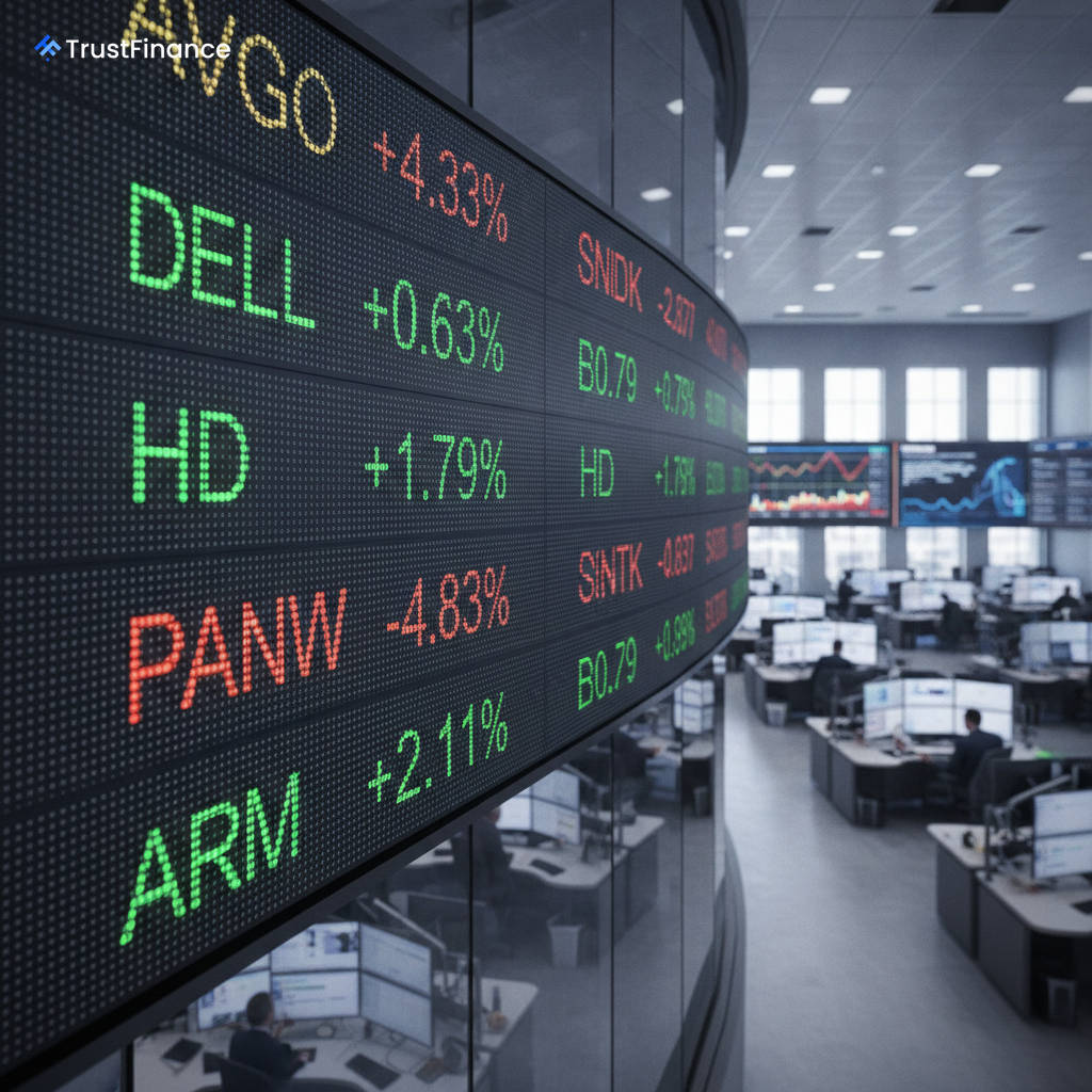 Dell and Palo Alto Networks Among Wednesday's Key Stock Movers