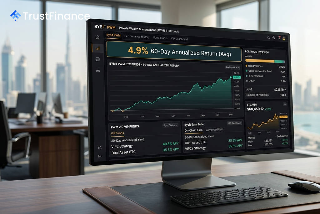 Bybit เผยผลตอบแทนกองทุน BTC สำหรับนักลงทุนรายใหญ่ แตะ 4.9% ใน 60 วัน