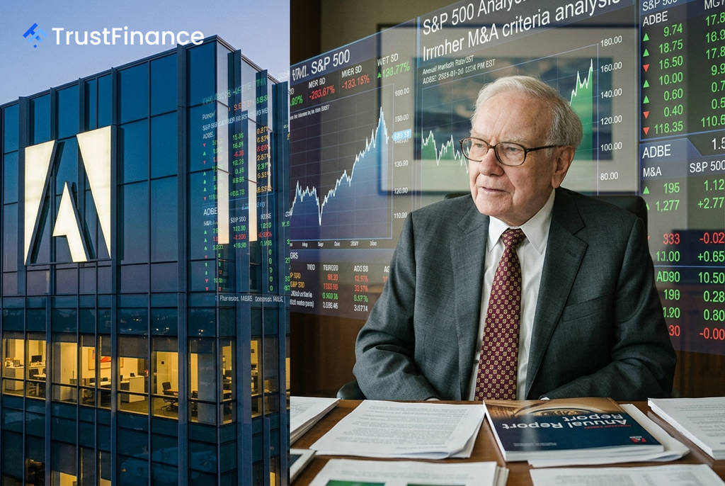 Adobe Leads S&P 500 Screen Based on Buffett M&A Criteria, Analysis Finds