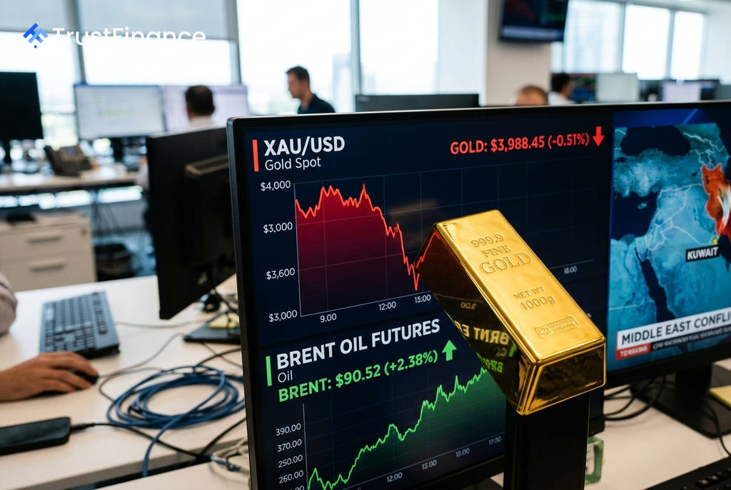 Giá vàng trượt xuống dưới 4.000 USD/ounce do xung đột Iran làm dấy lên lo ngại lạm phát cho Fed