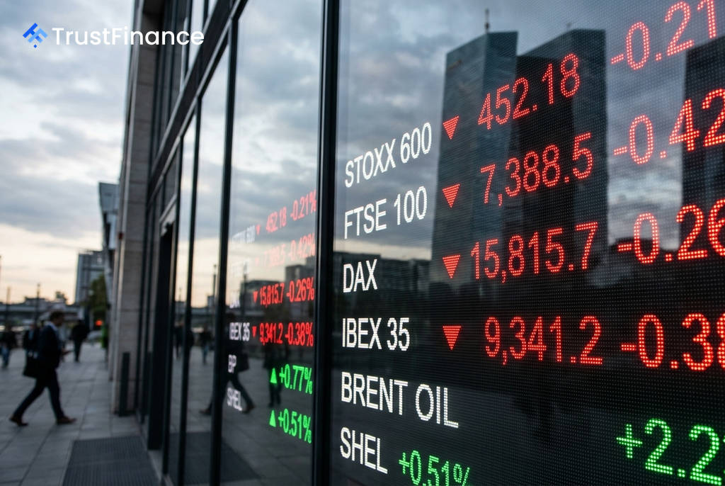 Chứng khoán châu Âu giảm nhẹ trước thềm cuộc họp ECB và báo cáo lợi nhuận công nghệ Mỹ