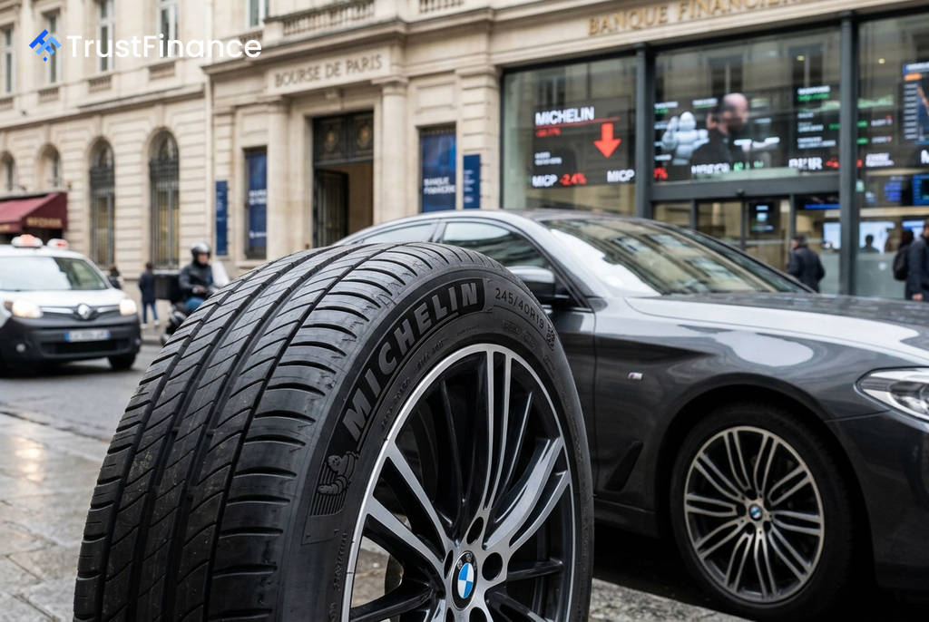 बेहतर नतीजों के बावजूद Michelin के शेयरों में 2% की गिरावट, मुनाफावसूली हावी