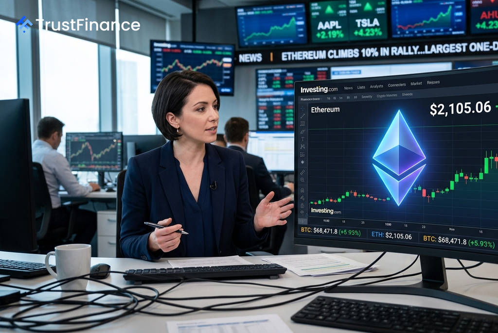 Ethereum Surges Over 10% in Largest Daily Gain Since February