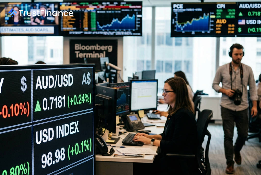 Dollar Edges Higher Ahead of PCE Inflation Data; Aussie Dollar Soars on Hot CPI