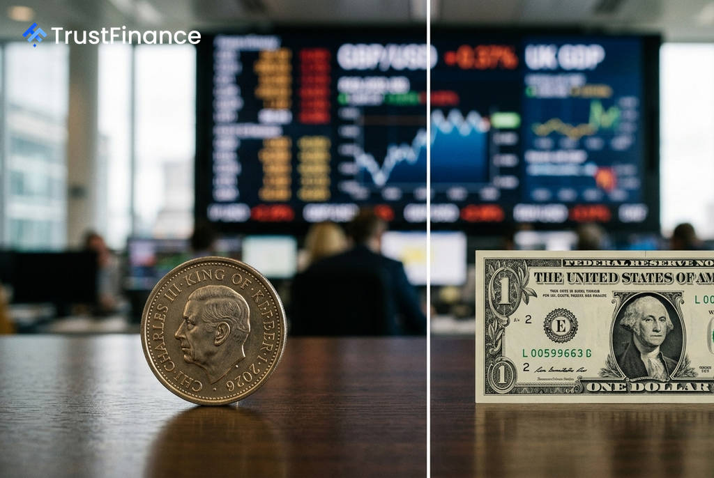 Pound Sterling Steady as UK GDP Beats Expectations; Dollar Gains on Fed Hike Bets