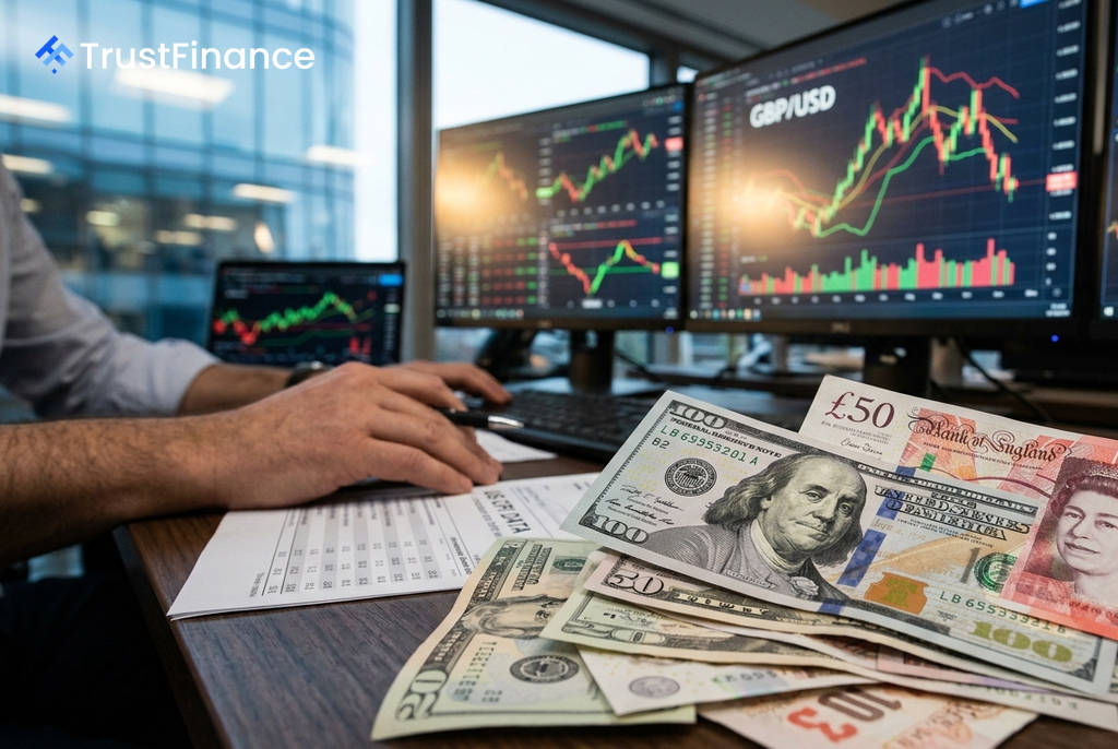 Dollar Stabilizes After Sell-Off, Pressuring British Pound Ahead of Key Data