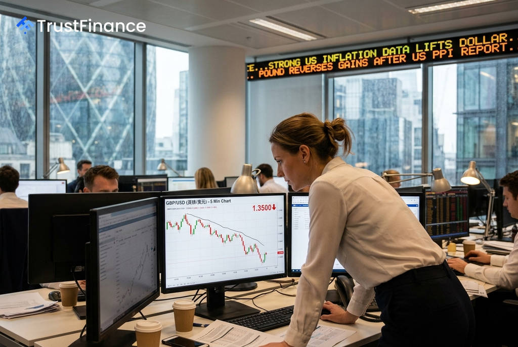 Pound Reverses Gains as Strong US Inflation Data Lifts Dollar