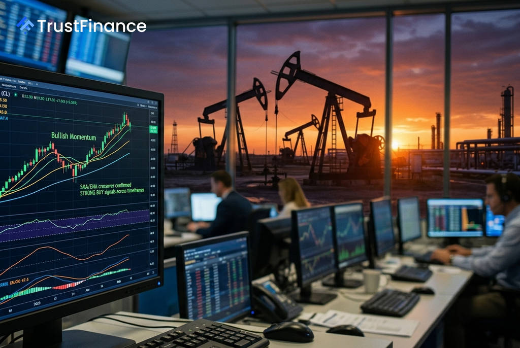 WTI Crude Oil Shows Strong Bullish Momentum, Outpacing Other Major Commodities