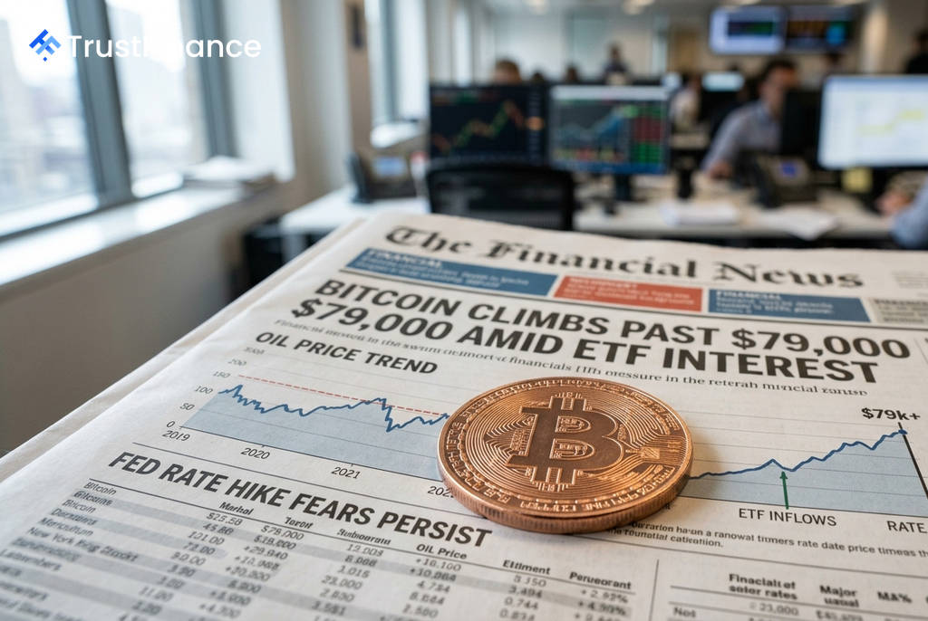 Bitcoin Climbs Past $79,000 Amid ETF Interest, But Fed Rate Hike Fears Persist