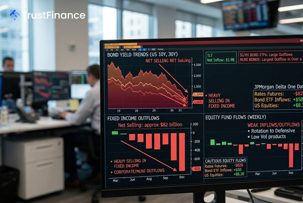 JPMorgan เผยนักลงทุนชะลอการลงทุนสัปดาห์ก่อน ตลาดตราสารหนี้เผชิญแรงเทขายหนัก