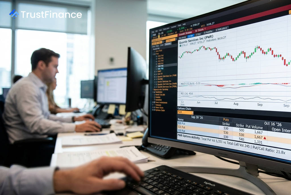 Quanta Services Options Skew Heavily Bearish With 22-to-1 Put-Call Ratio
