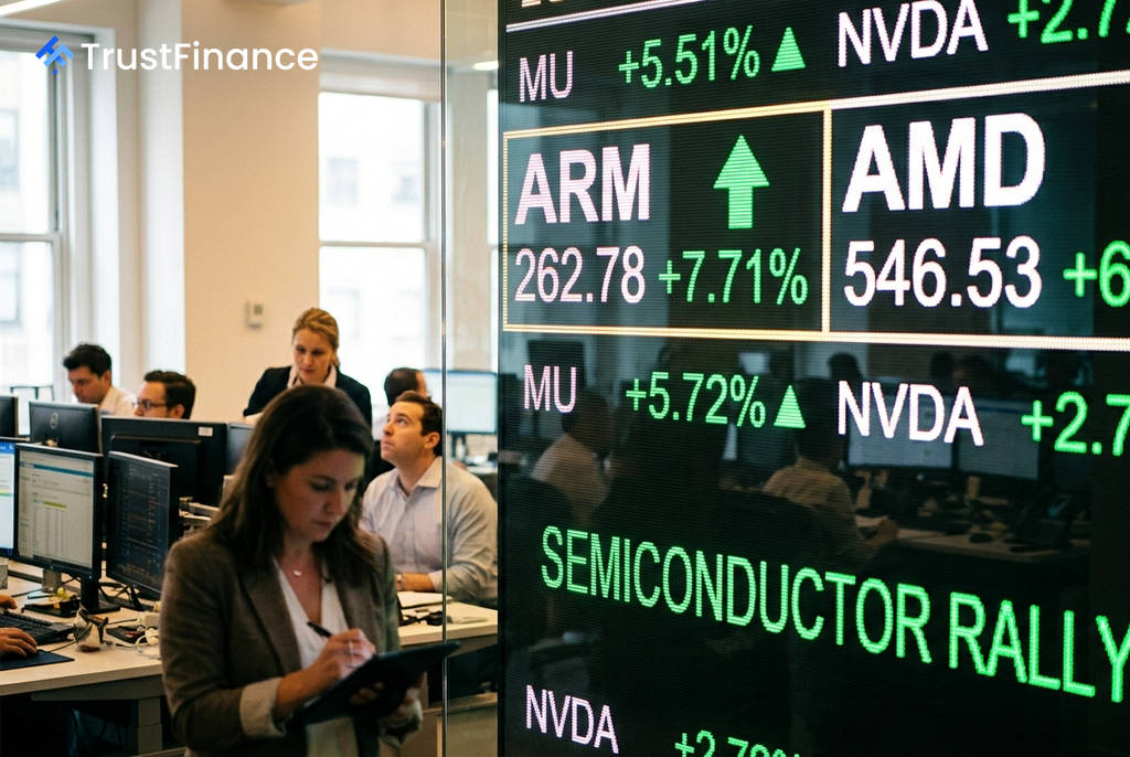 Arm and AMD Lead Semiconductor Rally as Analyst Calls Move Smaller Stocks
