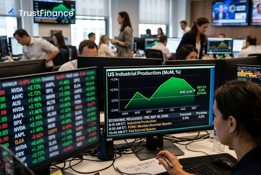 Investors Eye Industrial Production, Fed Remarks to Close Trading Week