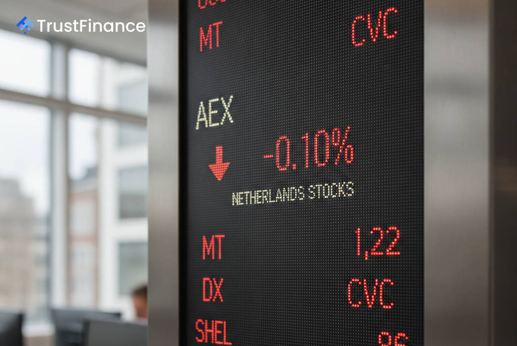 Indeks AEX Belanda Ditutup Turun 0,10% karena Pelemahan Sektor Industri dan Material