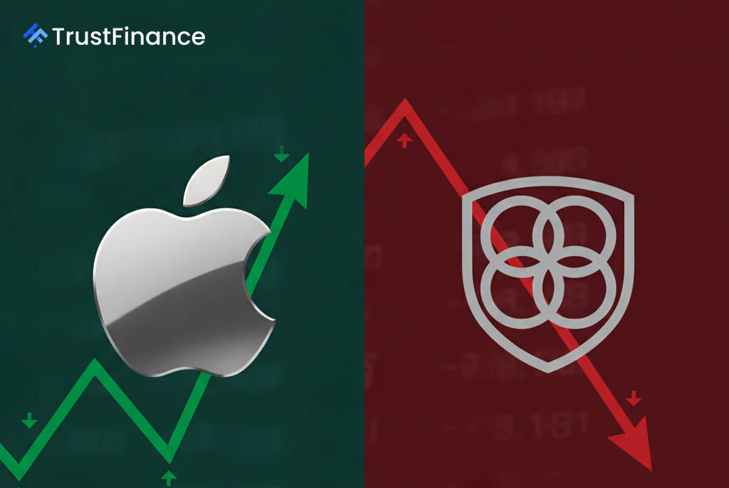 Apple Gains While UnitedHealth Falters in Mixed Market Session