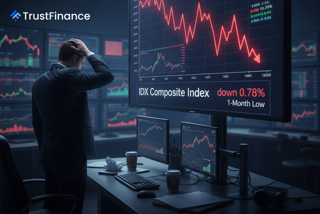 Indonesian Stocks Fall to 1-Month Low on Broad Sector Weakness