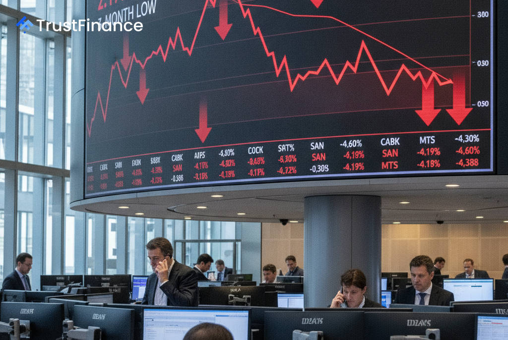Indeks IBEX 35 Turun 2,17% ke Level Terendah 3 Bulan karena Saham-saham Bank Memimpin Aksi Jual.