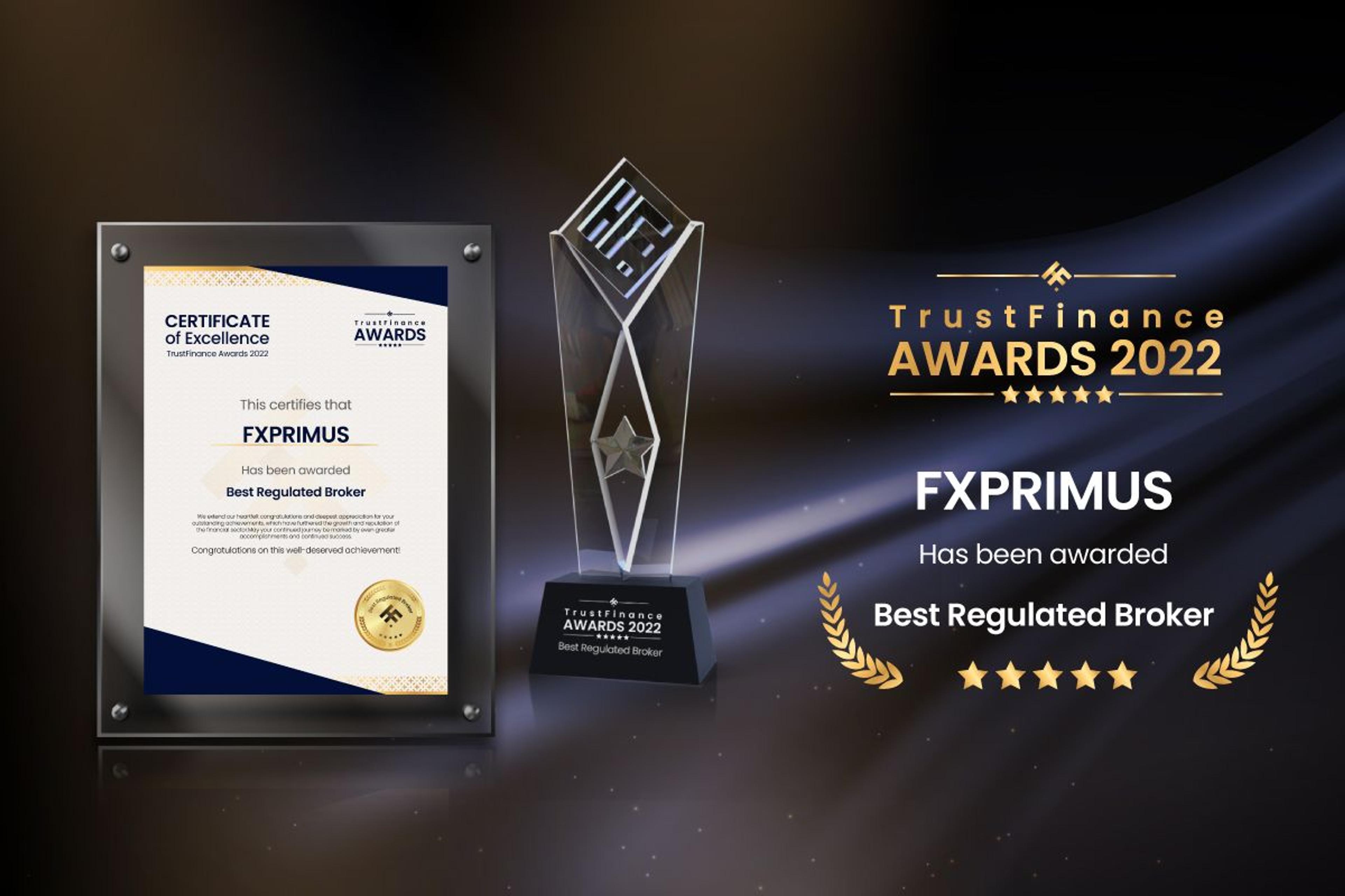 FXPRIMUS is The Winner of TrustFinance Award 2022 for Best Regulated Broker