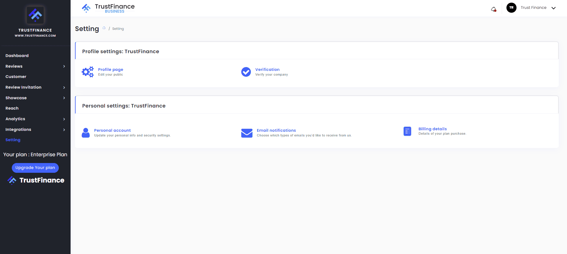 Logging into the Dashboard - TrustFinance Business
