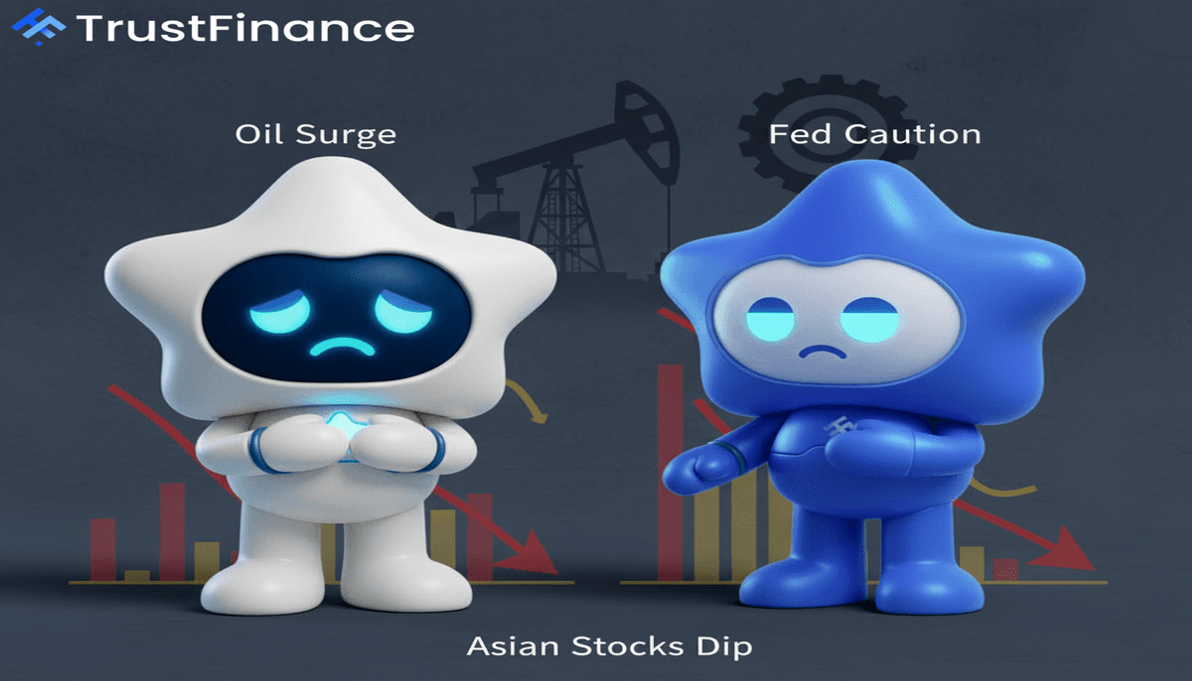 Asian Stocks Dip Amid Oil Surge and Fed Caution