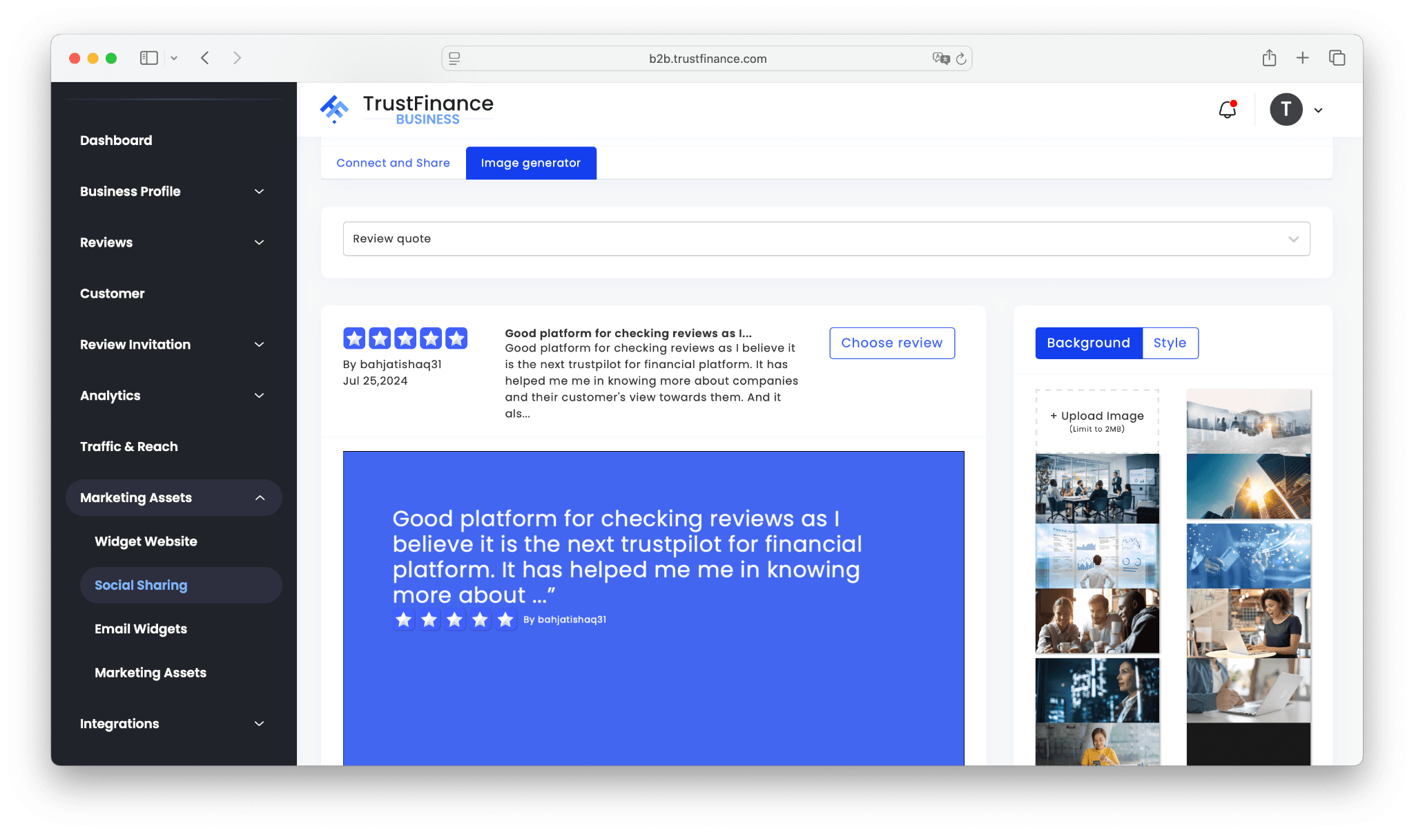 TrustFinance for Business