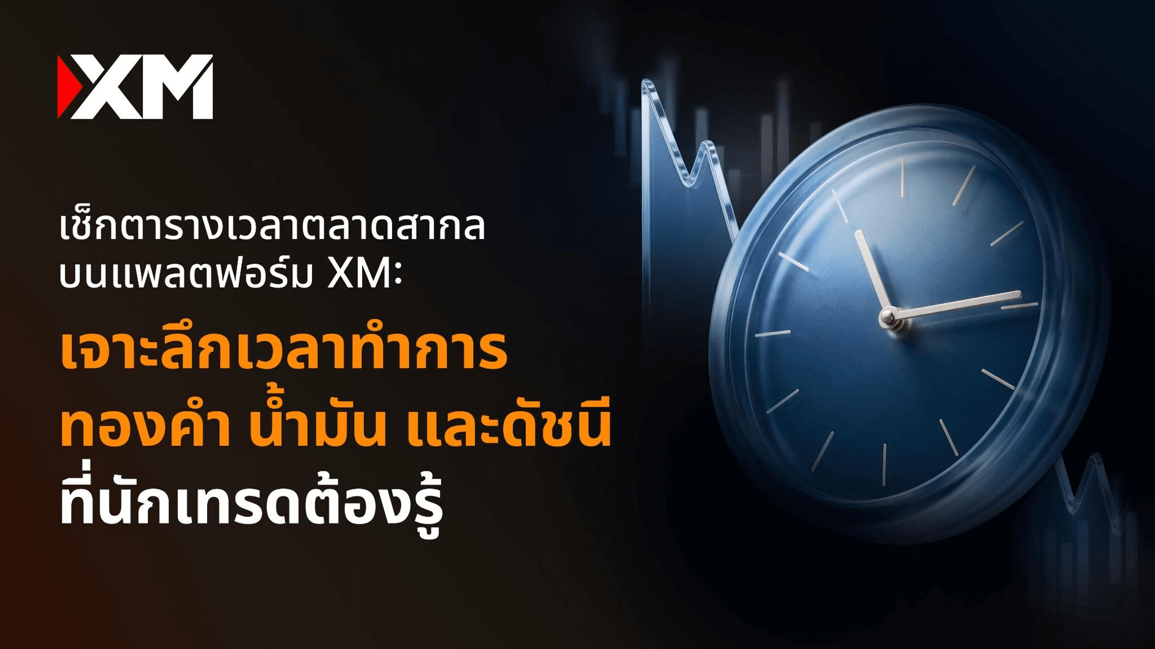 เช็กตารางเวลาตลาดสากลบนแพลตฟอร์ม XM: เจาะลึกเวลาทำการทองคำ น้ำมัน และดัชนี ที่นักเทรดต้องรู้