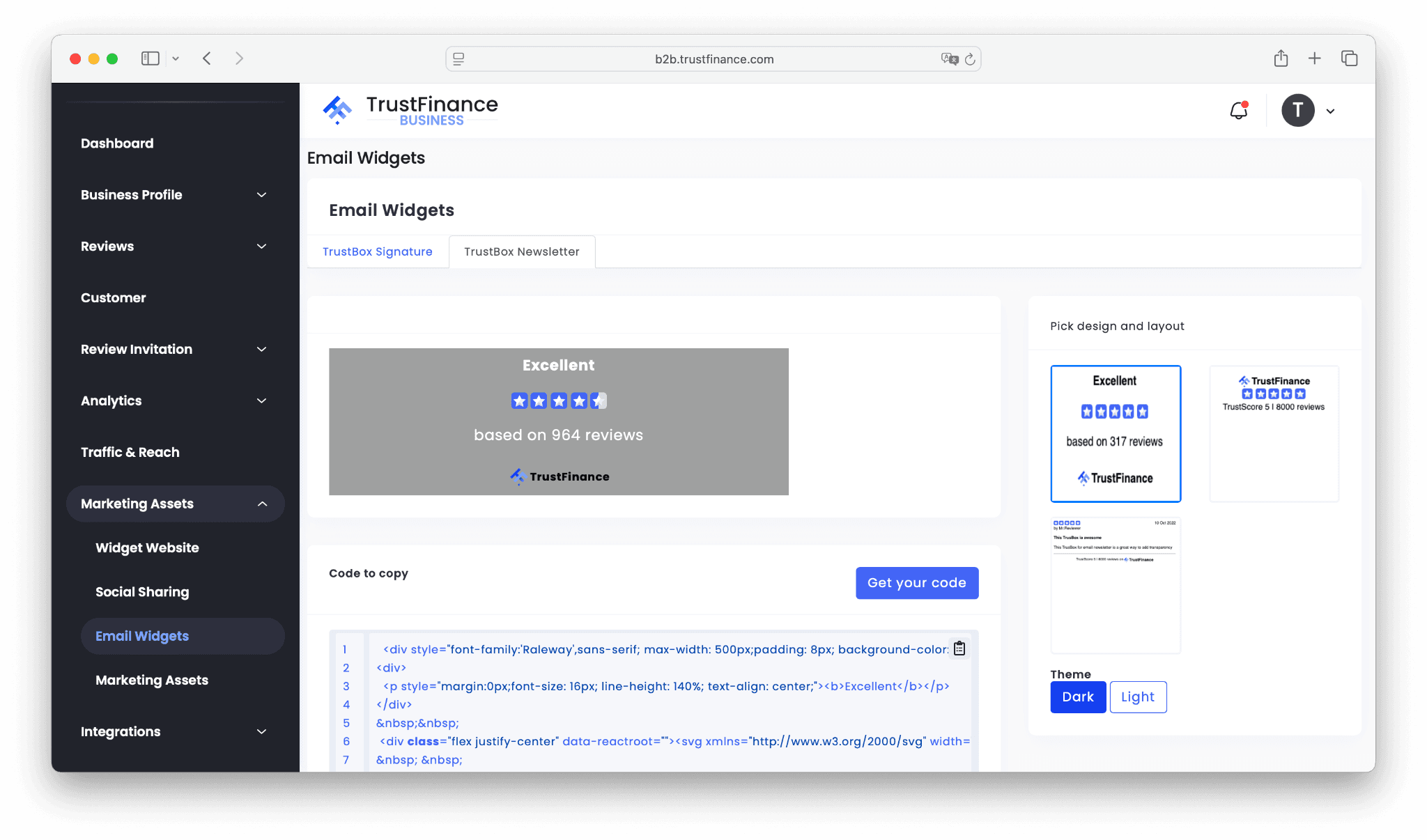 TrustFinance for Business