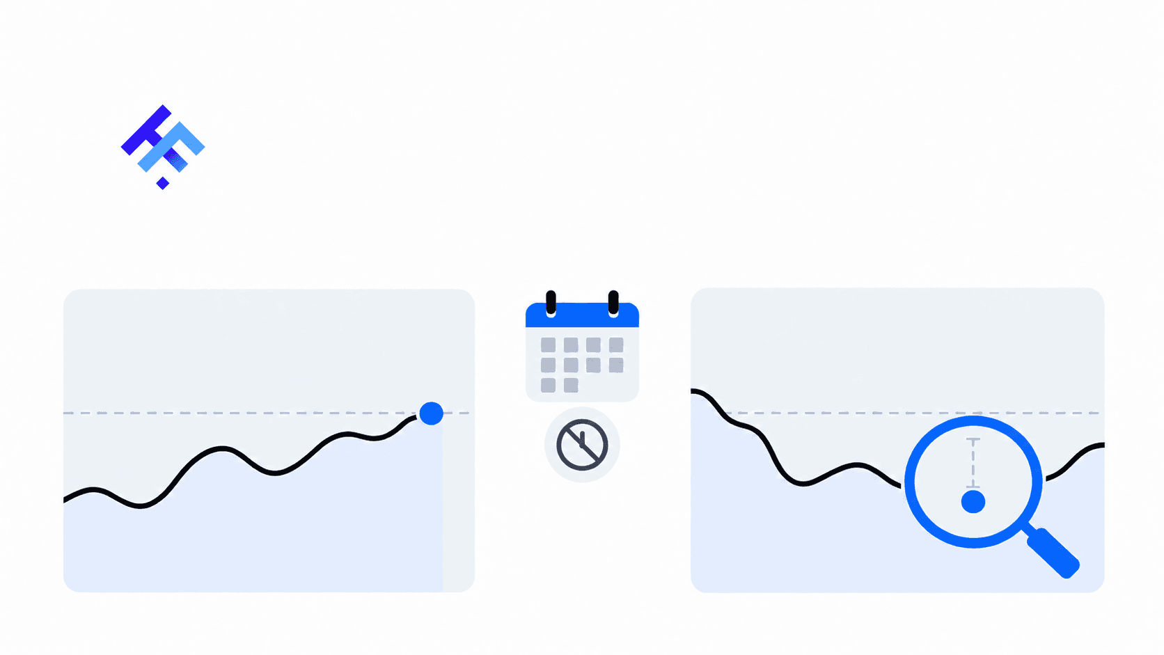 Conceptual two-panel Forex diagram showing closed hours, a stop reference level and a different assumed execution level.