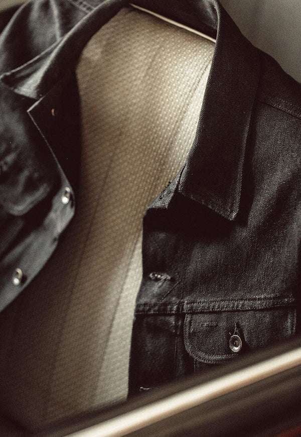 Head and shoulders shot of one of our guys in a Blue Oxford Jack