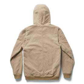 flatlay of The Workhorse Hoodie in Sand Boss Duck, shown from the back