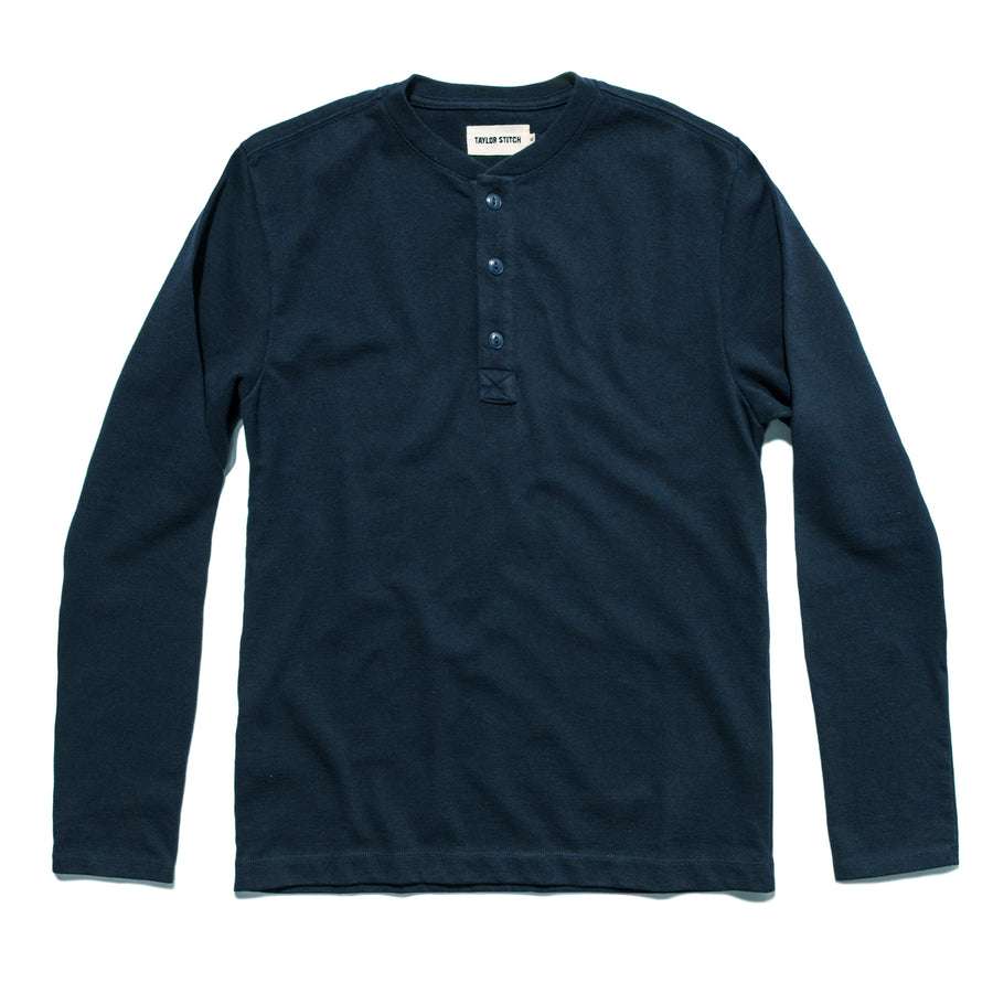 The Heavy Bag Henley in Navy - Classic Men’s Clothing | TS