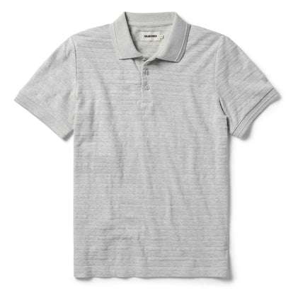 The Jacquard Polo in Ash Heather