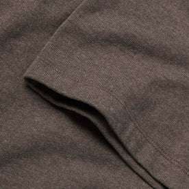 material shot of the sleeves on The Heavy Bag Tee in Walnut