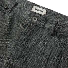 material shot of the waistband on The Camp Pant in Indigo Salt and Pepper 