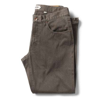 The Democratic All Day Pant in Washed Walnut Selvage