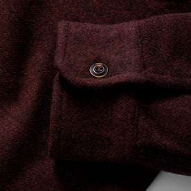 material shot of the cuffs on The Maritime Shirt Jacket in Port Twill