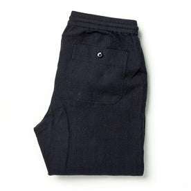 flatlay of pant back pocket