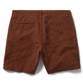 flatlay of The Morse Short in Russet Linen, shown from the back