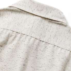 material shot of The Utility Shirt in Japanese Kuroki Natural Nep highlighting back yoke