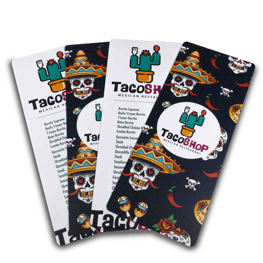 Menu with PVC