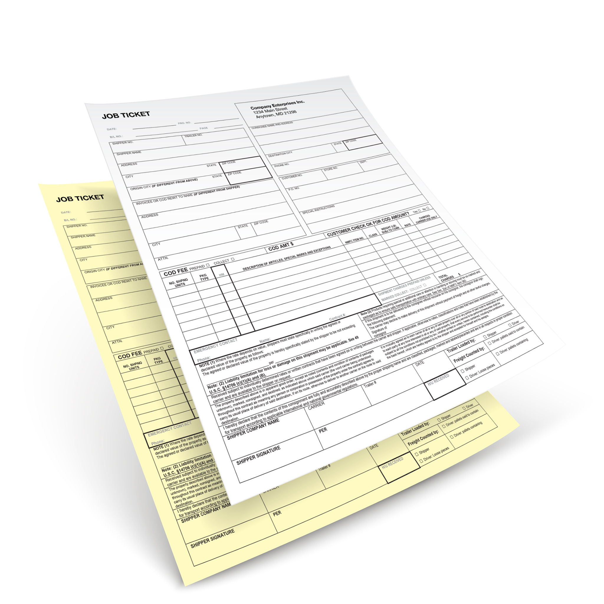 2-Part NCR Forms - Numbered