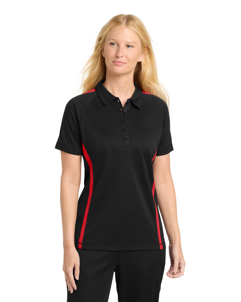 Sport-Tek ®  Women's PosiCharge ®  Micro-Mesh Colorblock Polo. LST685