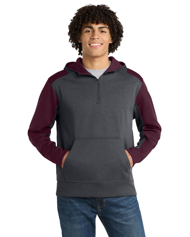 Graphite-heather-maroon