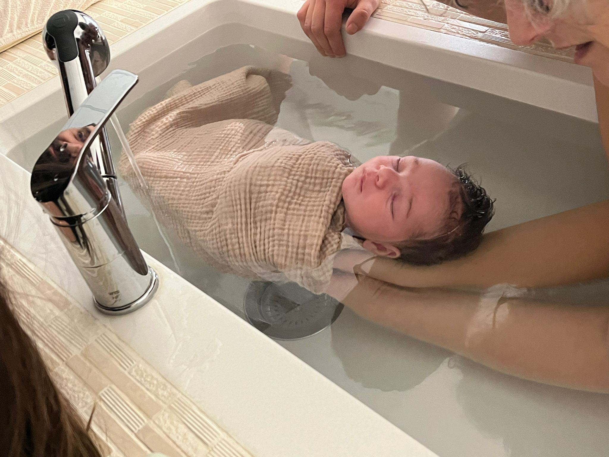 Happy baby smiling