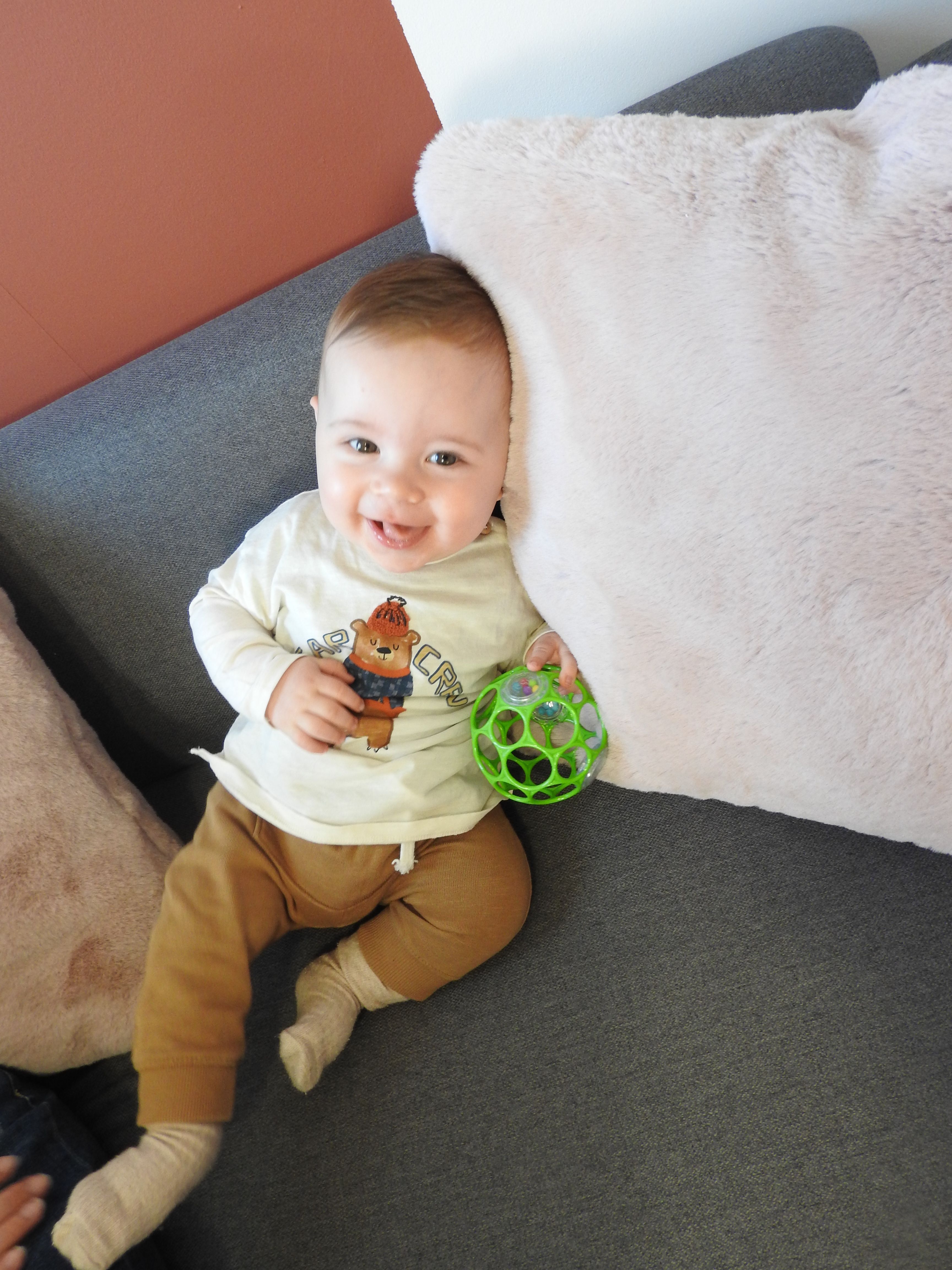 Happy baby smiling