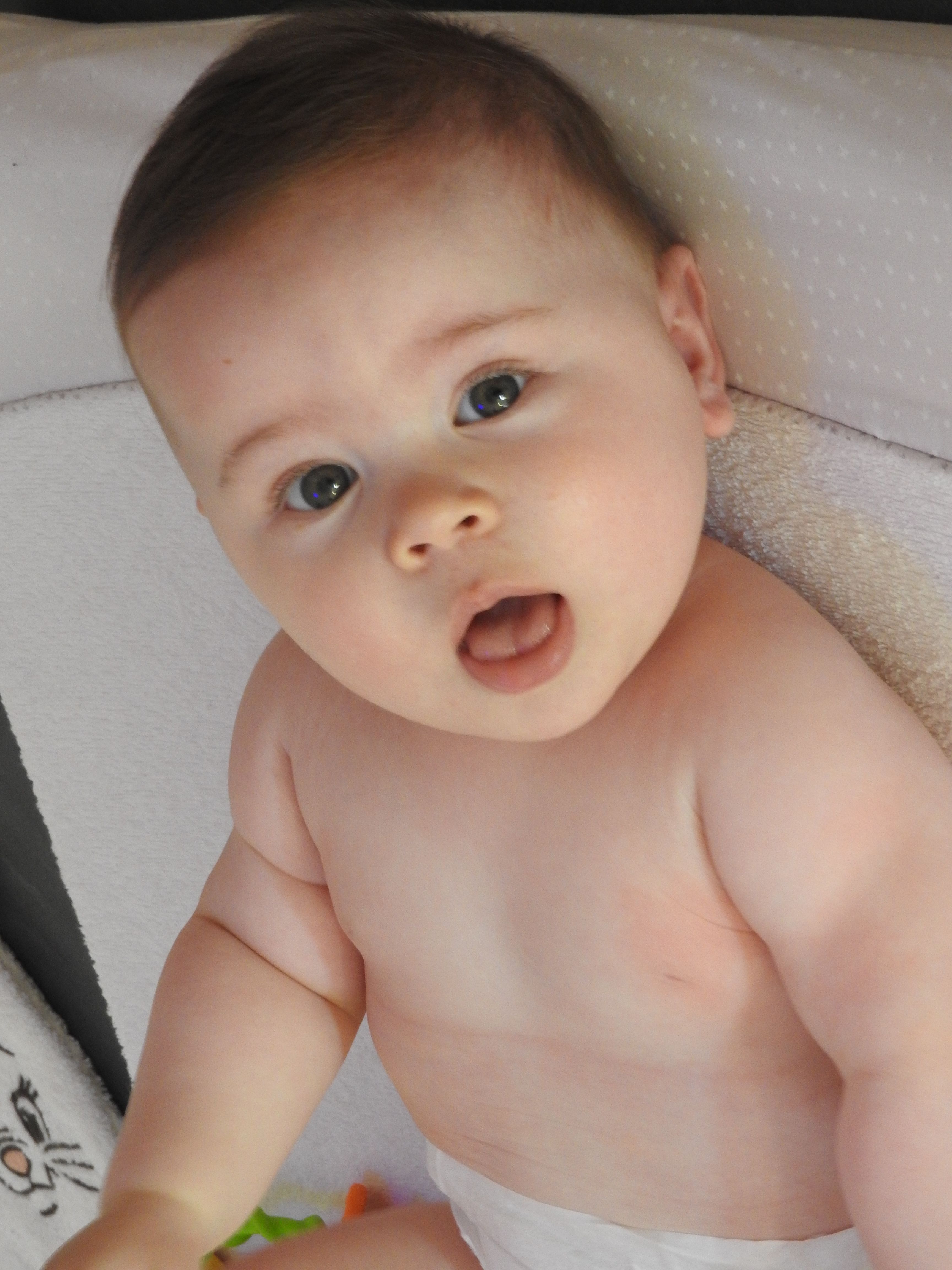Happy baby smiling