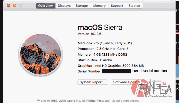 Jendela About This Mac