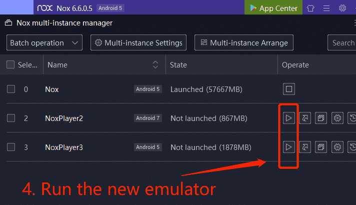 Multi Instance NoxPlayer Android emulator